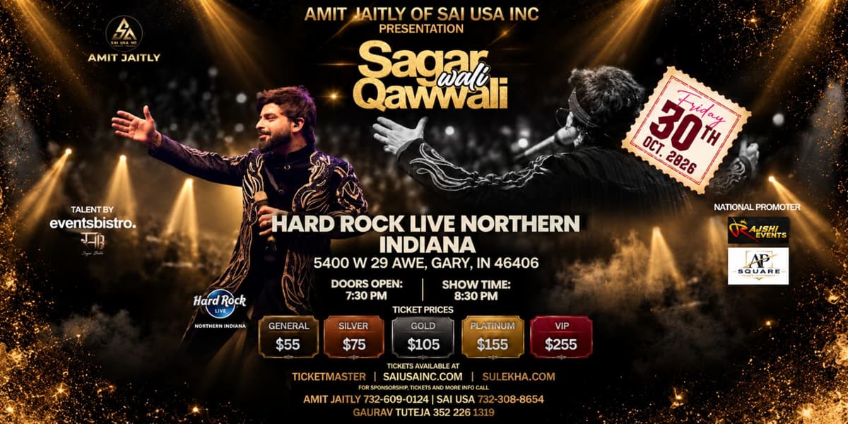 SAGAR WALI QAWWALI BY SAGAR BHATIA -Hard Rock Casino Northern Indiana